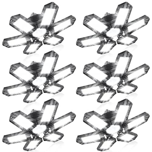 SEOBIOG LED Garage Lights 6 Pack - Ultra Bright 200W 20000LM 6500K B0BKFRFXM2 New