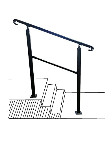 Aluminium Alloy Outdoor Hand Stair Railing Transitional (Double Column, 4 Steps) New