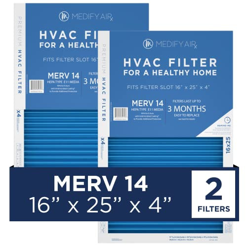 Medify Air 16x25x4 - MERV 14, 2-Pack New