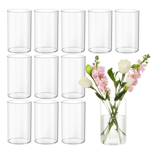 Devilfire 12 Inches Tall (30 cm) Clear Glass Cylinder vases (12 Pack-12 Inches) New