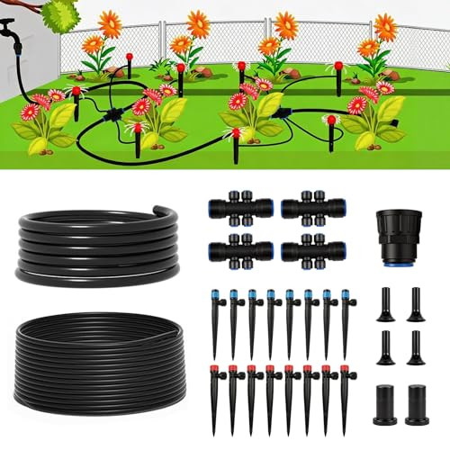 SMIDOLE 100FT DRIP IRRIGATION SYSTEM KIT QUICK CONNECT GARDEN WATERING SYSTEM