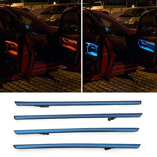 CHUANGHUI Car Interior Door LED Lighting Ambient Light Trim Strip - BLUE New