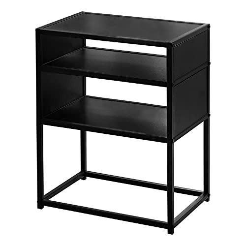 Monarch Specialties 3505 Accent Table, Metal, Laminate, Black New