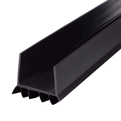 M-D Building Products Vinyl Cinch U-Shape Door Bottom Seal, 43339, Black New