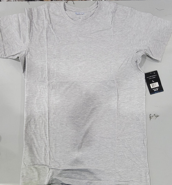 BLUE ICE MEN'S SHORT SLEEVE CREW NECK CLASSIC T-SHIRT SIZE: MEN L - HEATHER GRAY New