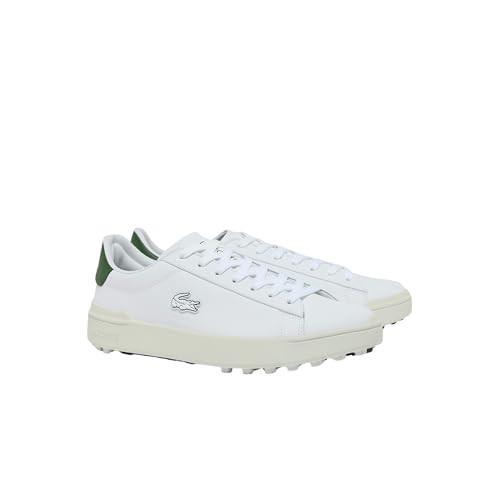 751SMA01361RS LACOSTE CARNABY GOLF SHOES - MEN SIZE 10 - WHITE/DARK GREEN
