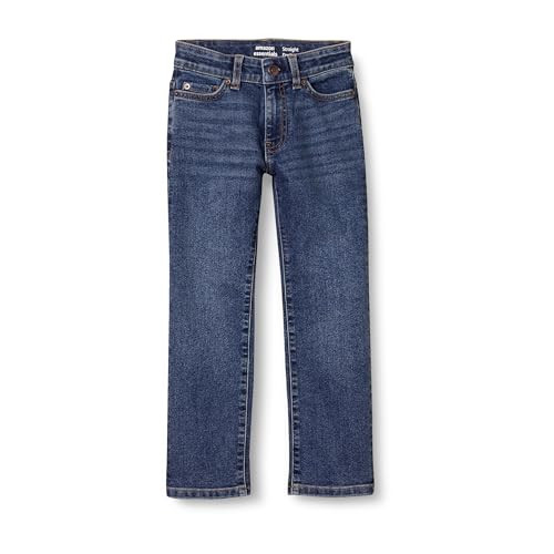 Amazon Essentials Boys' Regular Straight-Fit Jeans, Medium Wash, 8 Slim New