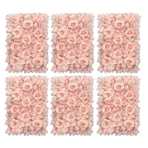 Blush Blooms Decor - 12 Pack Flower Panels (Gradient White and Pink)