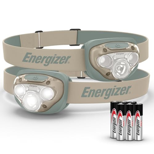 ENERGIZER LED HEADLAMP PRO (2-PACK), IPX4 WATER RESISTANT - GREEN/TAN