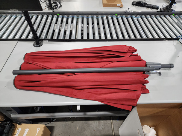AOODA 13 ft Outdoor Double-Sided Market Patio Umbrella with Crank - Wine Red New