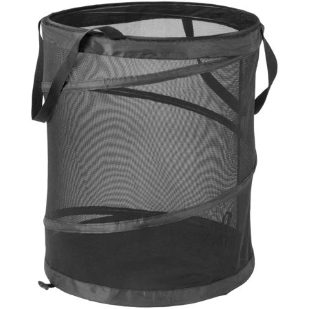 Honey Can Do Large Mesh Pop-Up Hamper-Black HMP-01127 Black New