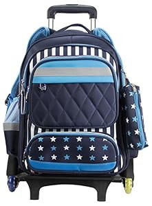 Grand Sierra Designs Blue Kids Backpack Rolling Adjustable Trolley - NEW New