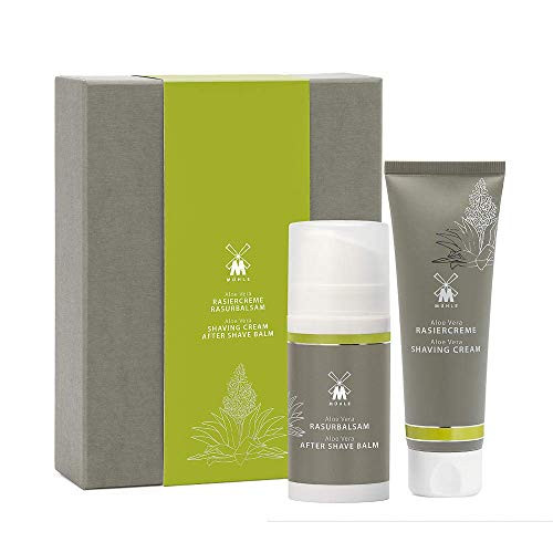 Aloe Vera Shaving Cream & Aftershave Balm Set X0034HXTAF - No Color New