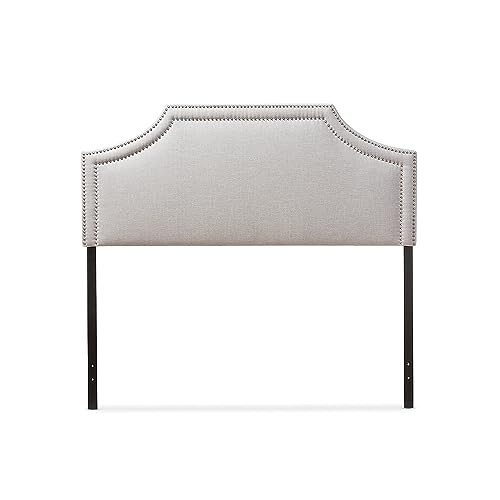 Baxton Studio Avignon Upholstered Queen Headboard Grayish Beige B01FR95TRW New