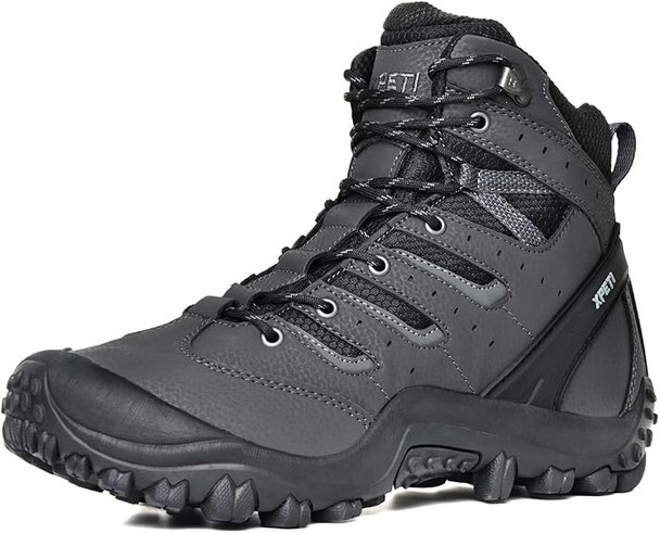 XPETI MEN’S LNT WATERPROOF LIGHTWEIGHT HIKING BOOTS - SIZE: MEN 13 - GRAY