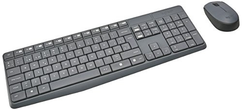 KIT LOGITECH MK235 TECLADO/MOUSE USB 10 MT BLACK (920-007901) New