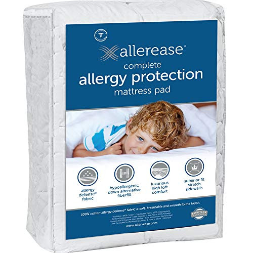 AllerEase Complete Allergy Protection Mattress Pad, King New