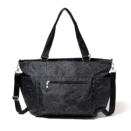 Baggallini Modern Avenue Tote, Midnight Blossom Print New