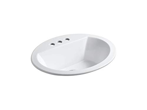 KOHLER Bryant White Drop-In Oval Bathroom Sink with Overflow Drain - NEW New