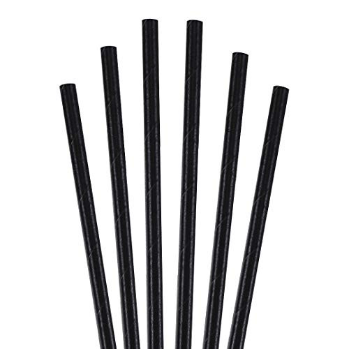 Aardvark 61520099 7.75" Black Jumbo Paper Straws 4,800 ct New