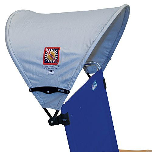 Rio Beach MyCanopy Personal Chair Sun Shade Total Sun Block - Grey New