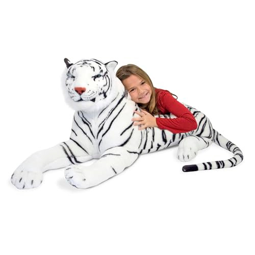 Melissa & Doug White Tiger - Plush Toy Animal All Ages Gift Boy or Girl New