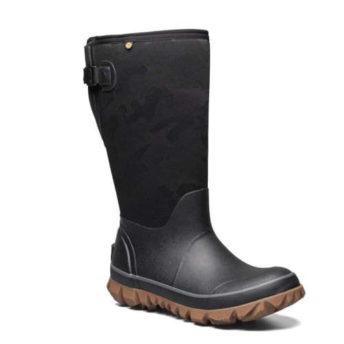 BOGS Whiteout Adjustable Calf Women's Boot, Size 10, Black-Camouflage