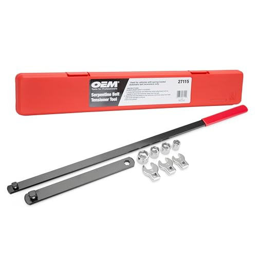 OEMTOOLS 27115 Serpentine Belt Tool Kit Crowfoot Wrenches Shallow Sockets New