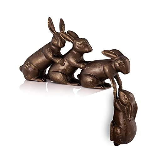 SPI Home 53040 Helping Hand Rabbits Garden Sculpture - Bronze New