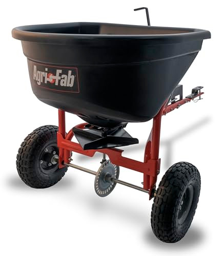 Agri-Fab Tow Behind Broadcast Spreader Seed Fertilizer Salt Ice Melt 110 lb New