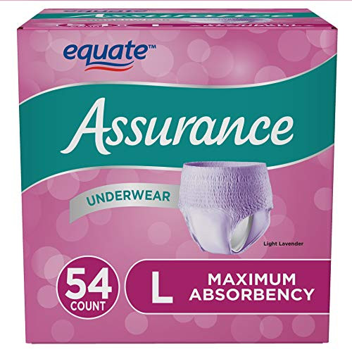 Assurance for Women Maximum Absorbency Protective Underwear Large 54 count New