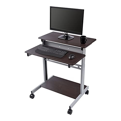 Stand Up Desk Store Two Tier Standing Desk Computer Workstation - Walnut Top New