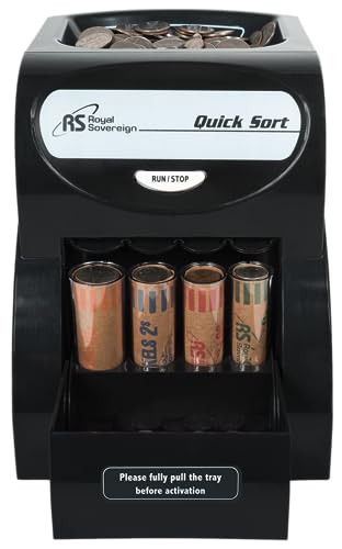 Royal Sovereign 1 Row Electric Coin Sorter/Counter Patented Anti-Jam Technology New