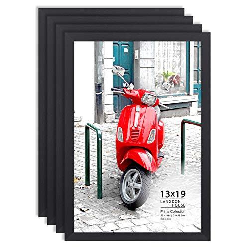 Langdon House 13x19 Poster Frames B07W4H7GQP (Black, 4 Pack) Prima Collection