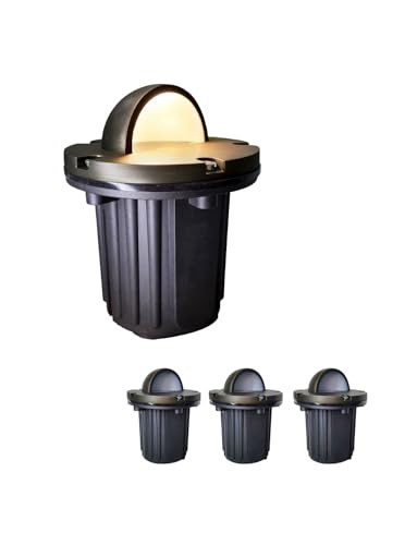 MALORY Brass Top Cover Landscape Well Lights 12V Low Voltage Outdoor In Ground New