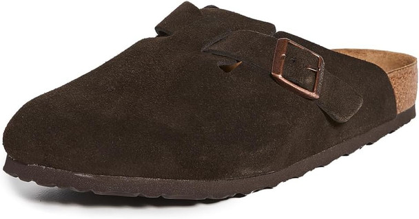 BIRKENSTOCK UNISEX BOSTON SOFT FOOTBED - SIZE: MEN 8 WOMEN 10 - MOCCA