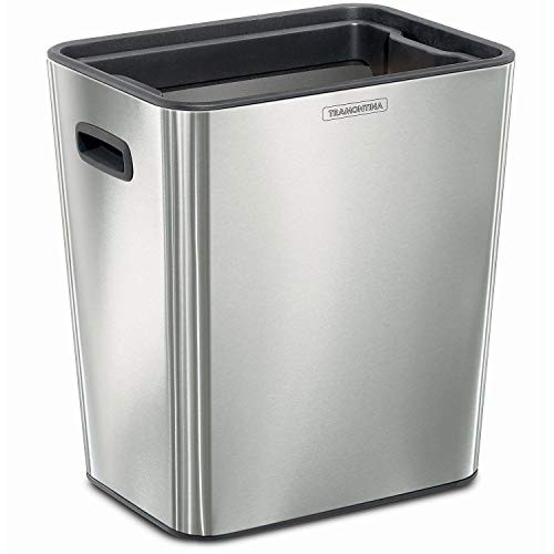 Tramontina B082VLBN8H 4 Gal. Open Top Waste Container - Stainless Steel New