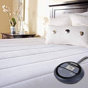 Sunbeam King Heated Mattress Pad Quilted 20 Heat Settings 10 Hours Auto Off