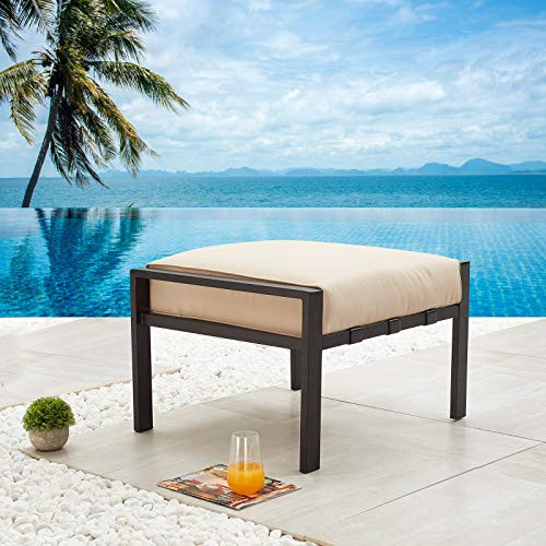 Sports Festival Patio Ottoman Metal Footstool Soft Thick Cushion B091CM3K9T New