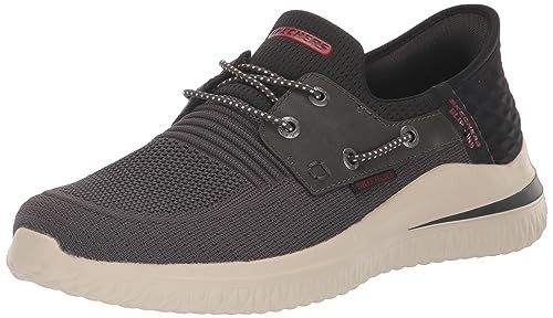 SKECHERS MEN'S DELSON 3.0 ROTH LOAFER SIZE MEN 9.5 CHOCOLATE/BLACK New