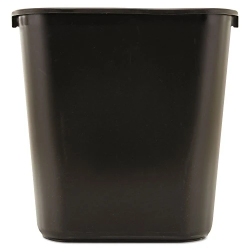 RUBBERMAID COMMERCIAL PRODUCTS RESIN WASTEBASKET/TRASH 7-GALLON/28-QUART - BLACK New