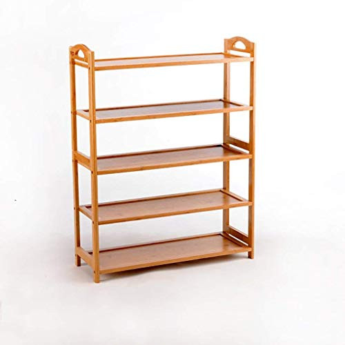 5 Tier Bamboo Shoe Rack Modern Removable Shelves 67.5 * 25 * 88.5cm OneColor New