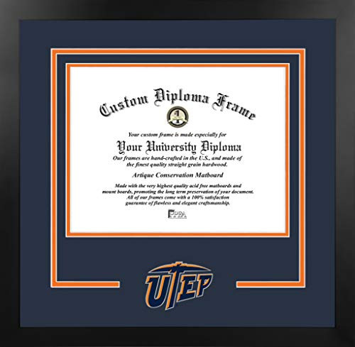 Campus Images UTEP Miners 14w x 11h Spirit Diploma Manhattan Black Frame New