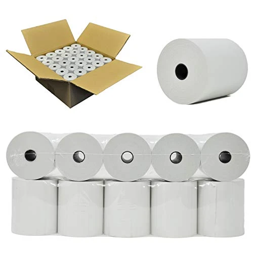 B01M7SF9UE Cash Register Paper 3 1/8" x 200 Thermal Rolls 50 Pack - White New