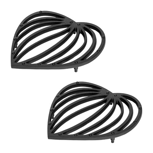 ACHLA Leaf Series Black Wrought Iron Trivet, Pack of 2, MA120-1001-2PK-BLACK