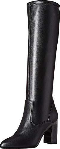 Franco Sarto Womens Katherine Pointed Toe Knee High Boots Black Stretch 9.5 M New