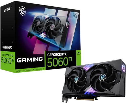 MSI GAMING RTX 5060 TI 8G OC GRAPHICS CARD 8GB GDDR7 912-V536-048 - BLACK