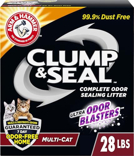 Arm Hammer Clump Seal Litter Multi-Cat Complete Odor Sealing Clay 28lb New
