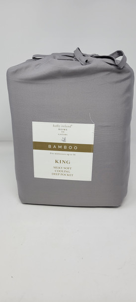 KATHY IRELAND 1200 THREAD COUNT 6 PIECE COTTON RICH SHEET SET KING - SILVER