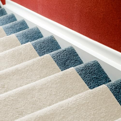 LAMINET Grey Non-Slip Washable Stair Covers for Carpeted Stairs 9'L x 30"W New